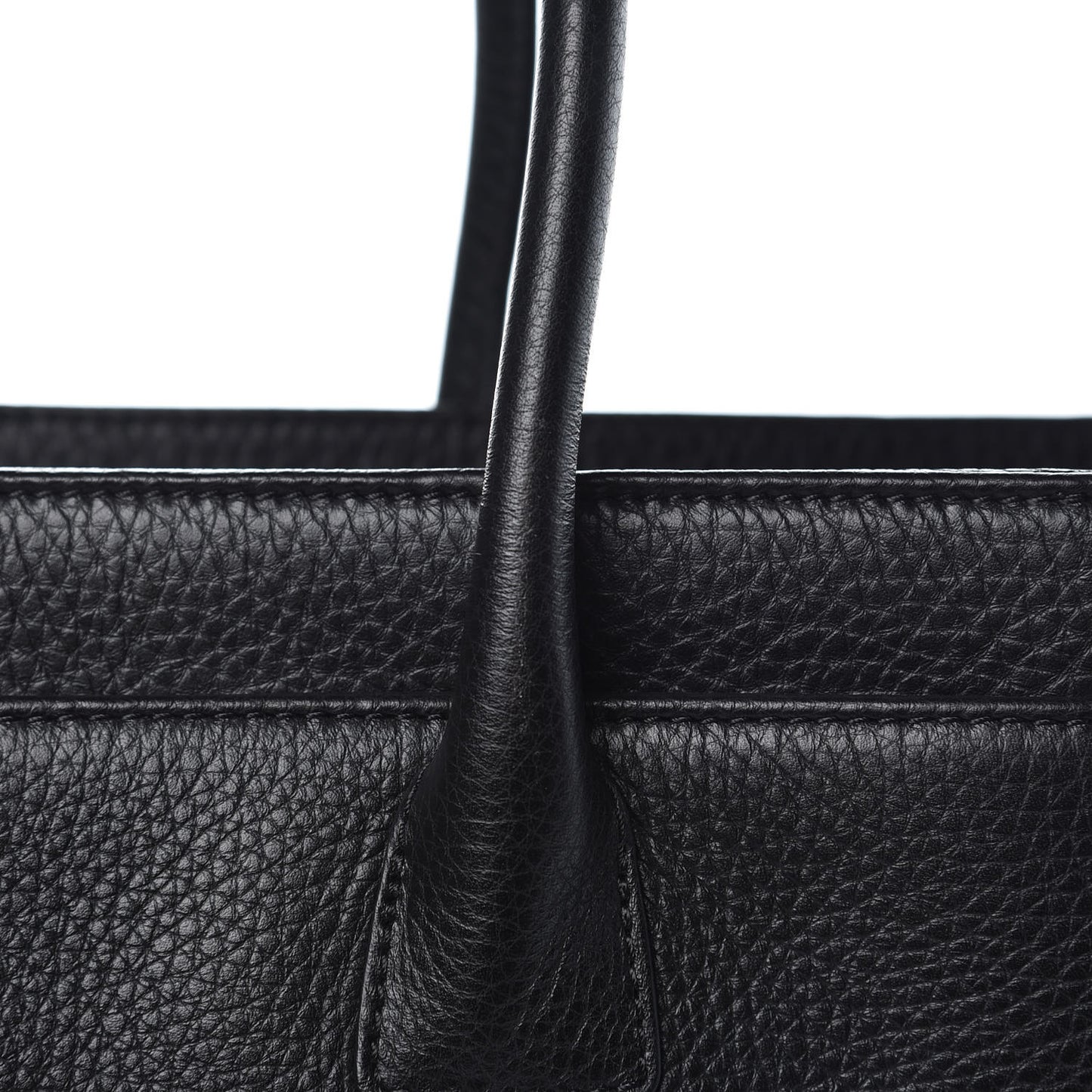 Calfskin Cerf Executive Shopper Tote Black