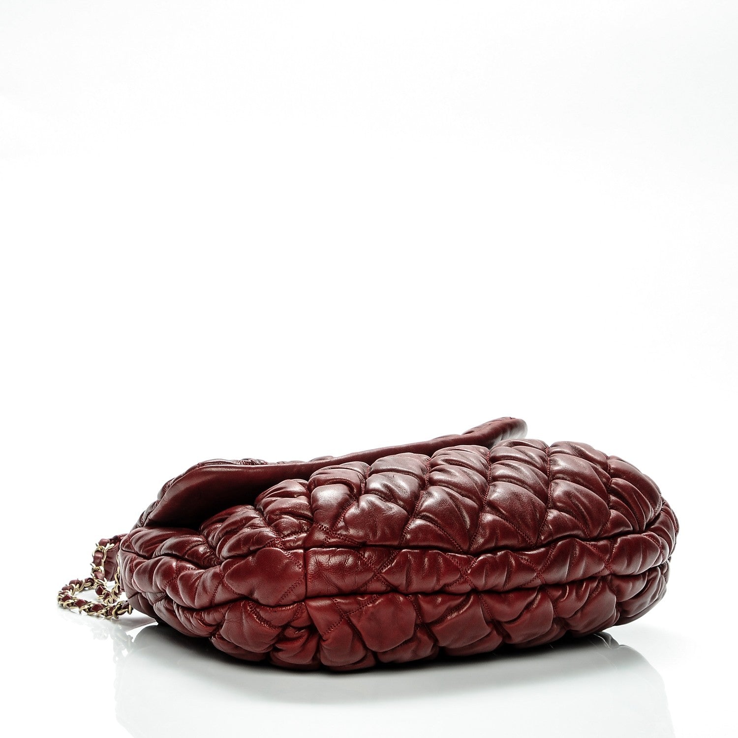 Chanel Calfskin Bubble Quilt Flap Bag Red 4 of 7