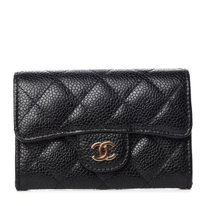 Chanel Caviar Quilted Flap Card Holder Black 1 of 11