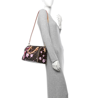 Louis Vuitton LV X TM Monogram Cherry Blossom Speedy Bandouliere 25 Sakura Brown 2 of 10