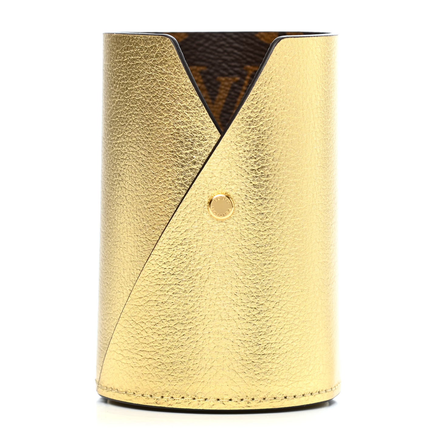 Monogram Pencil Holder Gold