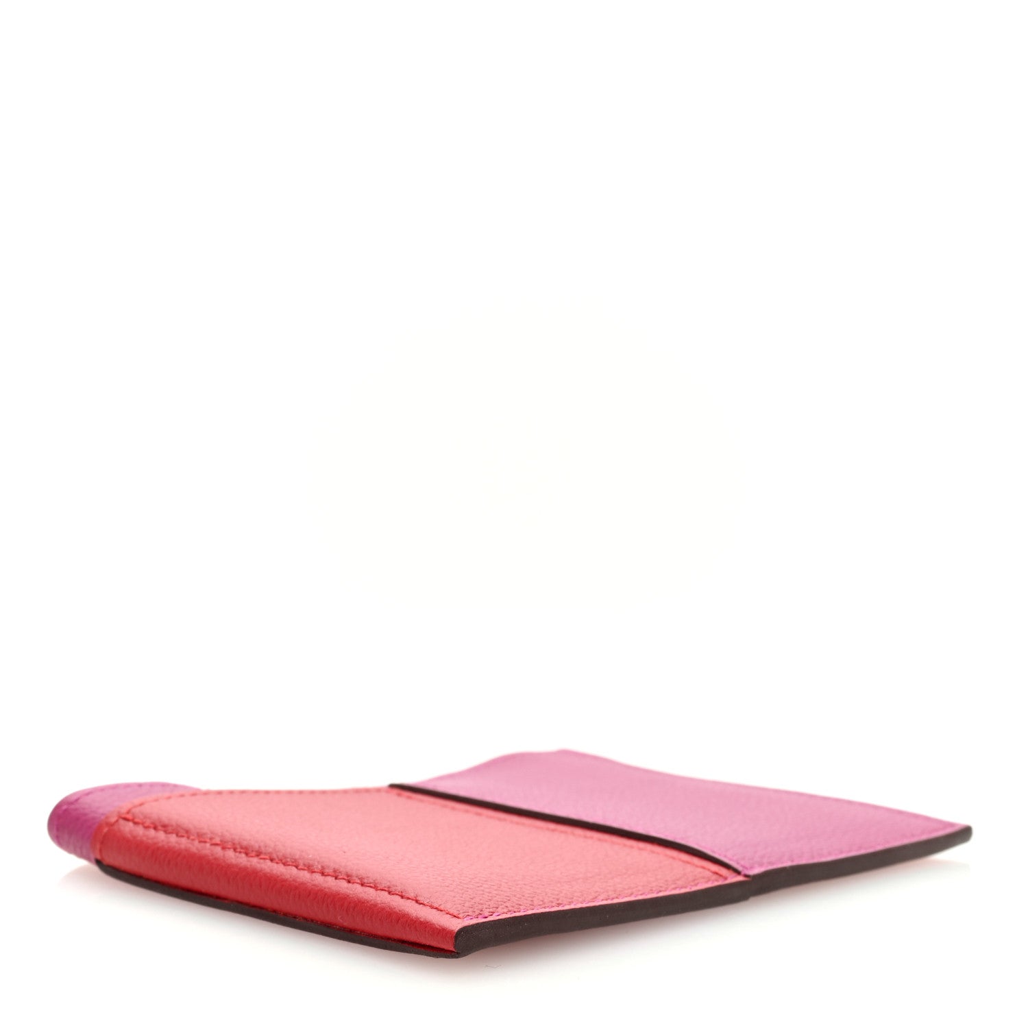 Hermes Evercolor Evergrain Necto Card Holder Rose Pourpe Rouge Piment Rouge De Coeur 4 of 7