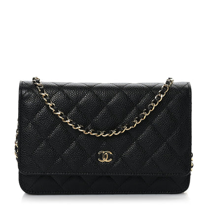 Chanel Caviar Quilted Wallet on Chain WOC Black 1 of 10