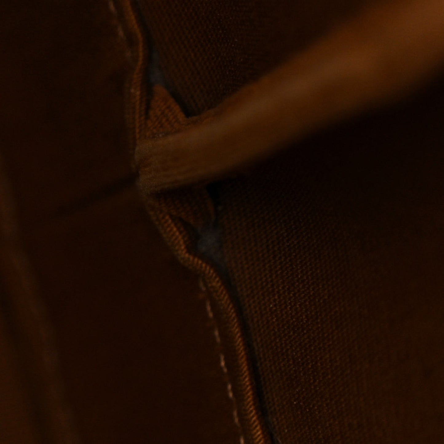 Triomphe Canvas Calfskin Medium Bucket Bag Tan