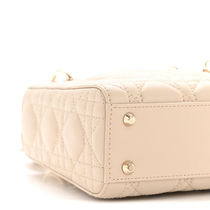Christian Dior Lambskin Cannage Mini Lady Dior Sand 9 of 14