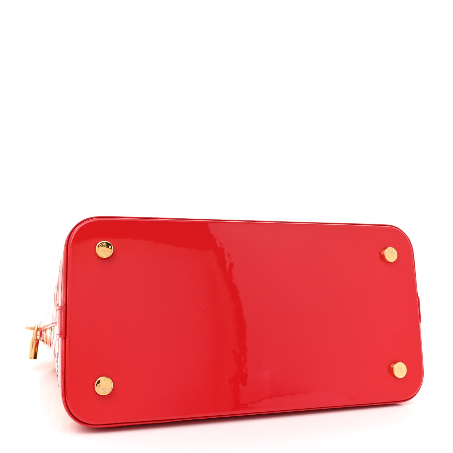 Louis Vuitton Vernis Kusama Infinity Dots Lockit MM Red 4 of 11