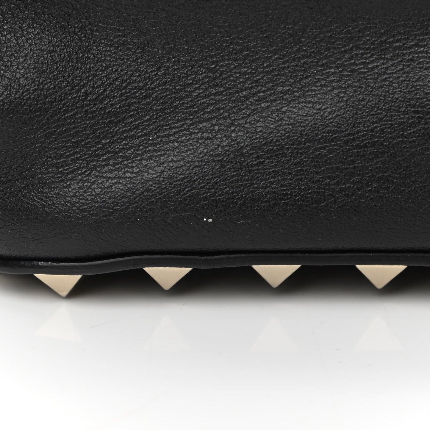 Calfskin Rockstud Belt Bag Black