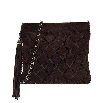 Chanel Suede Tassel Shoulder Bag Brown 1 of 8