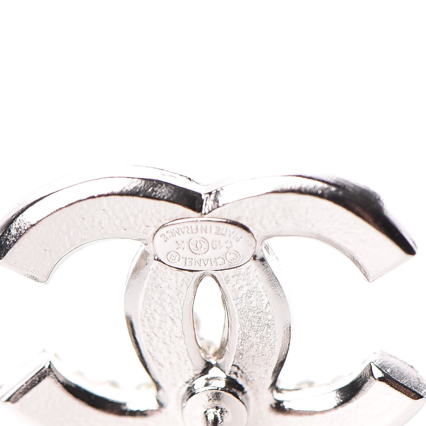 Pearl Crystal CC Snow Palace Earrings Silver