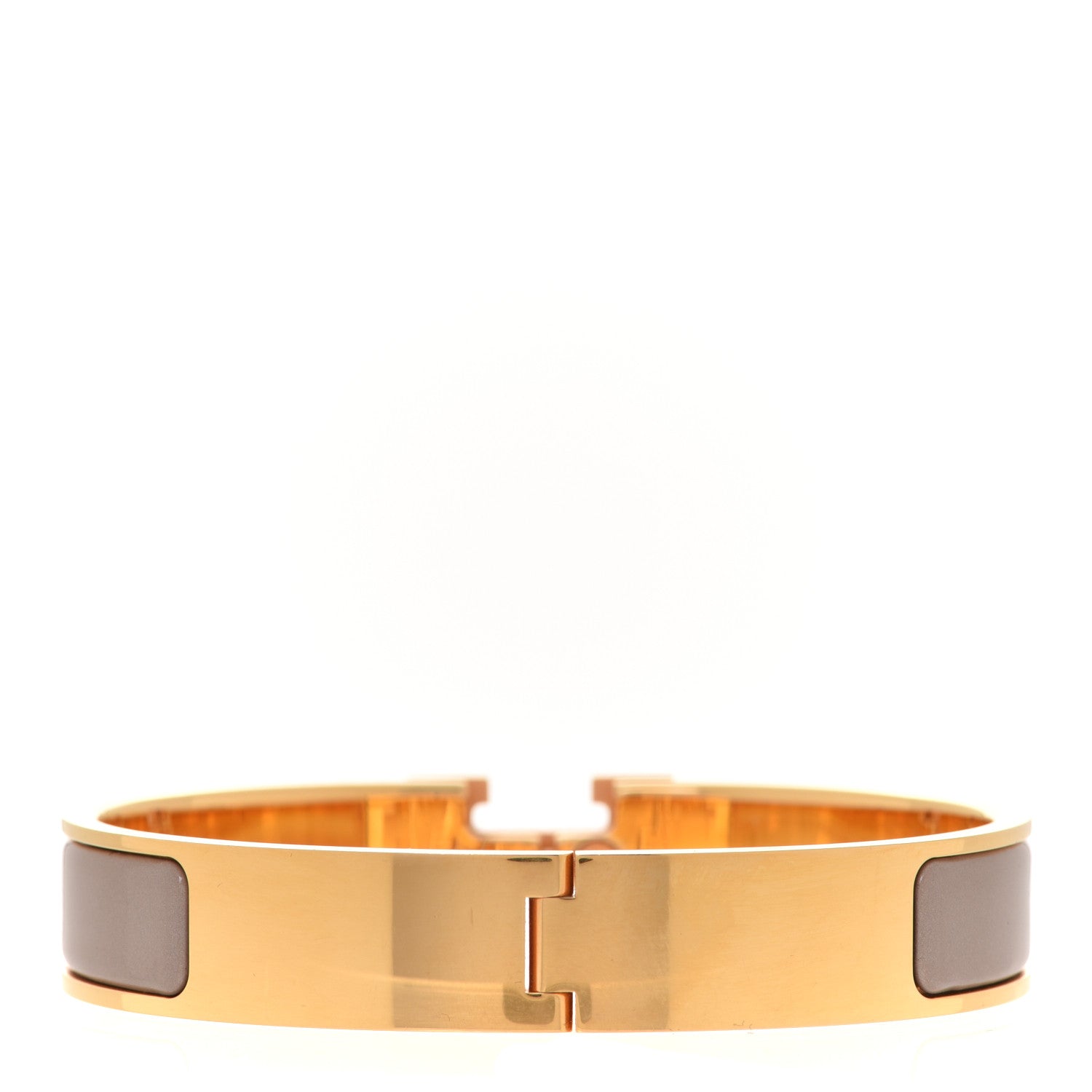 Hermes Enamel Narrow Clic Clac H Bracelet GM Marron Glace 3 of 6