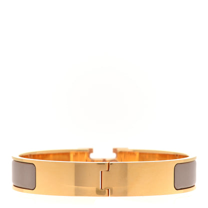Hermes Enamel Narrow Clic Clac H Bracelet GM Marron Glace 3 of 6