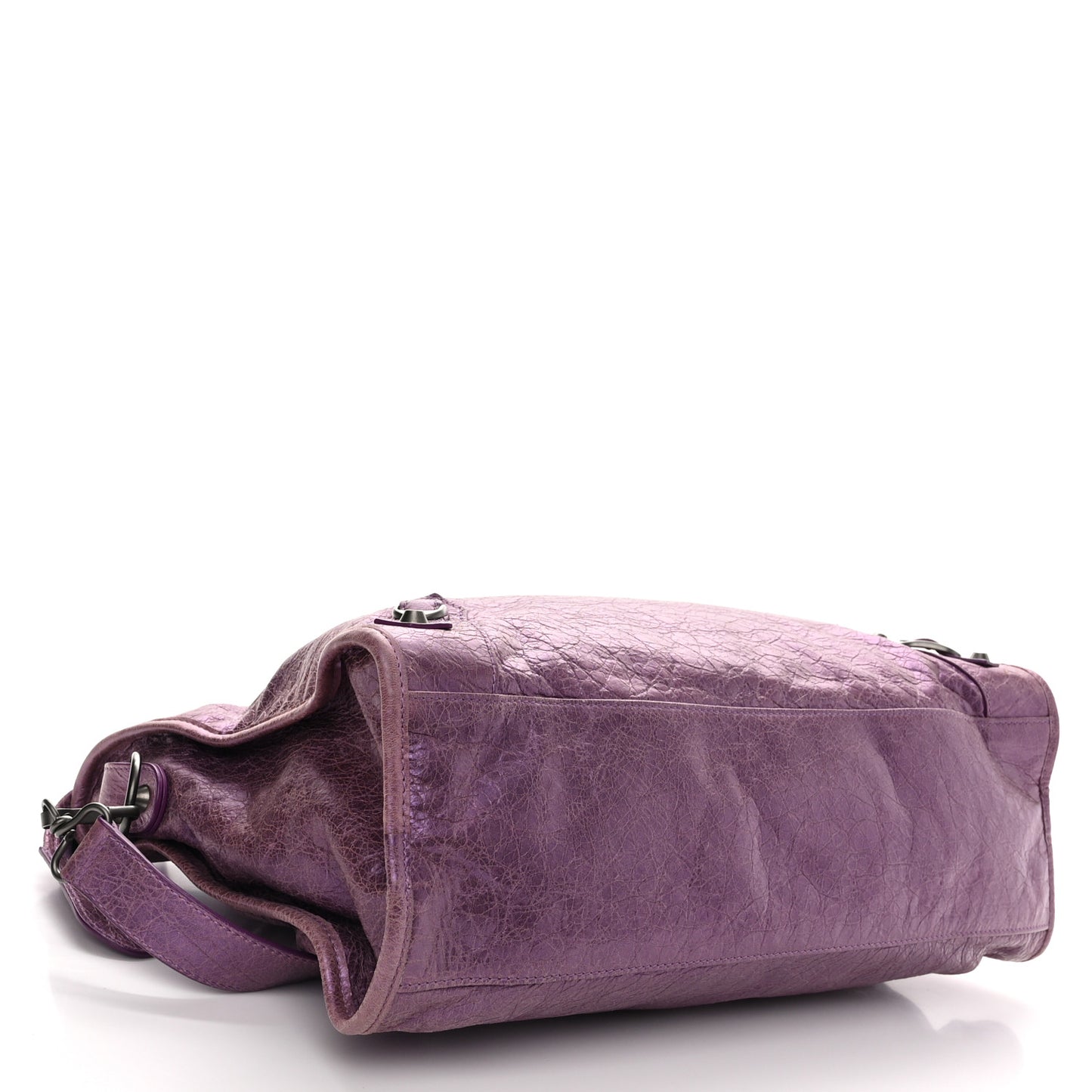 Agneau Classic Hardware City Metallic Purple