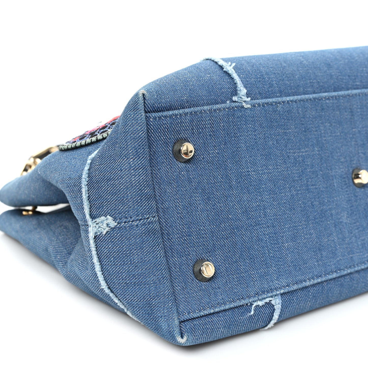 Denim Dior D Light Tote Blue