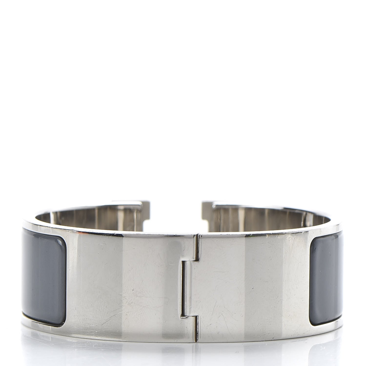 Hermes Enamel Wide Clic Clac H Bracelet GM Ardoise 3 of 7