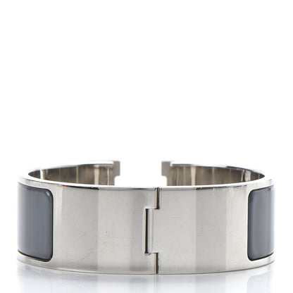 Hermes Enamel Wide Clic Clac H Bracelet GM Ardoise 3 of 7