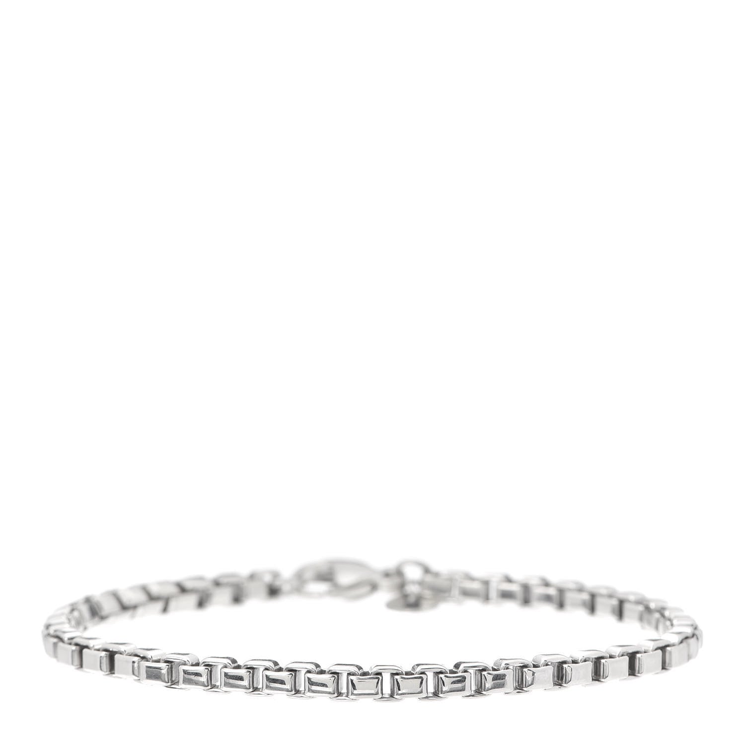 Tiffany Sterling Silver 4mm Venetian Link Bracelet 1 of 6