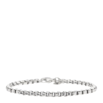 Tiffany Sterling Silver 4mm Venetian Link Bracelet 1 of 6
