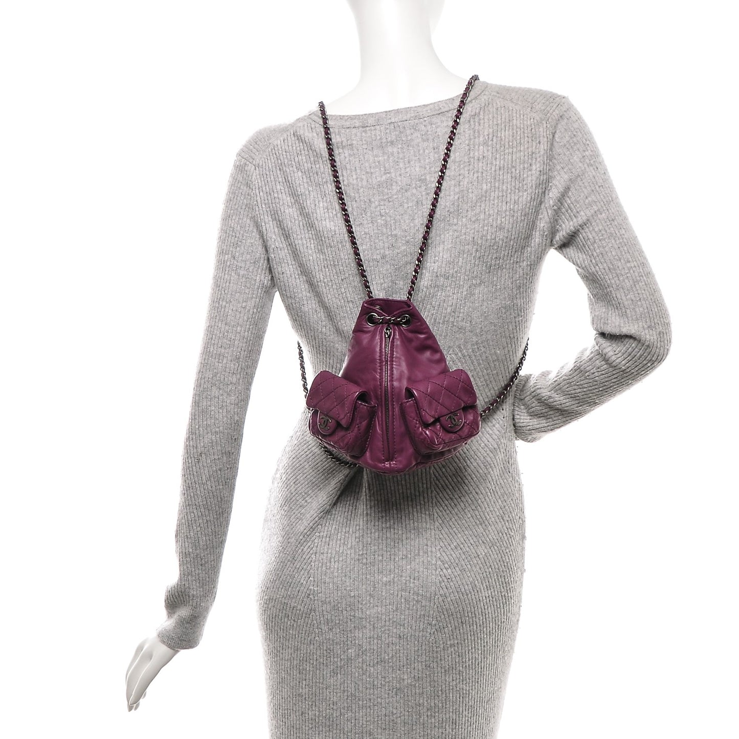 Calfskin Mini Backpack Is Back Plum