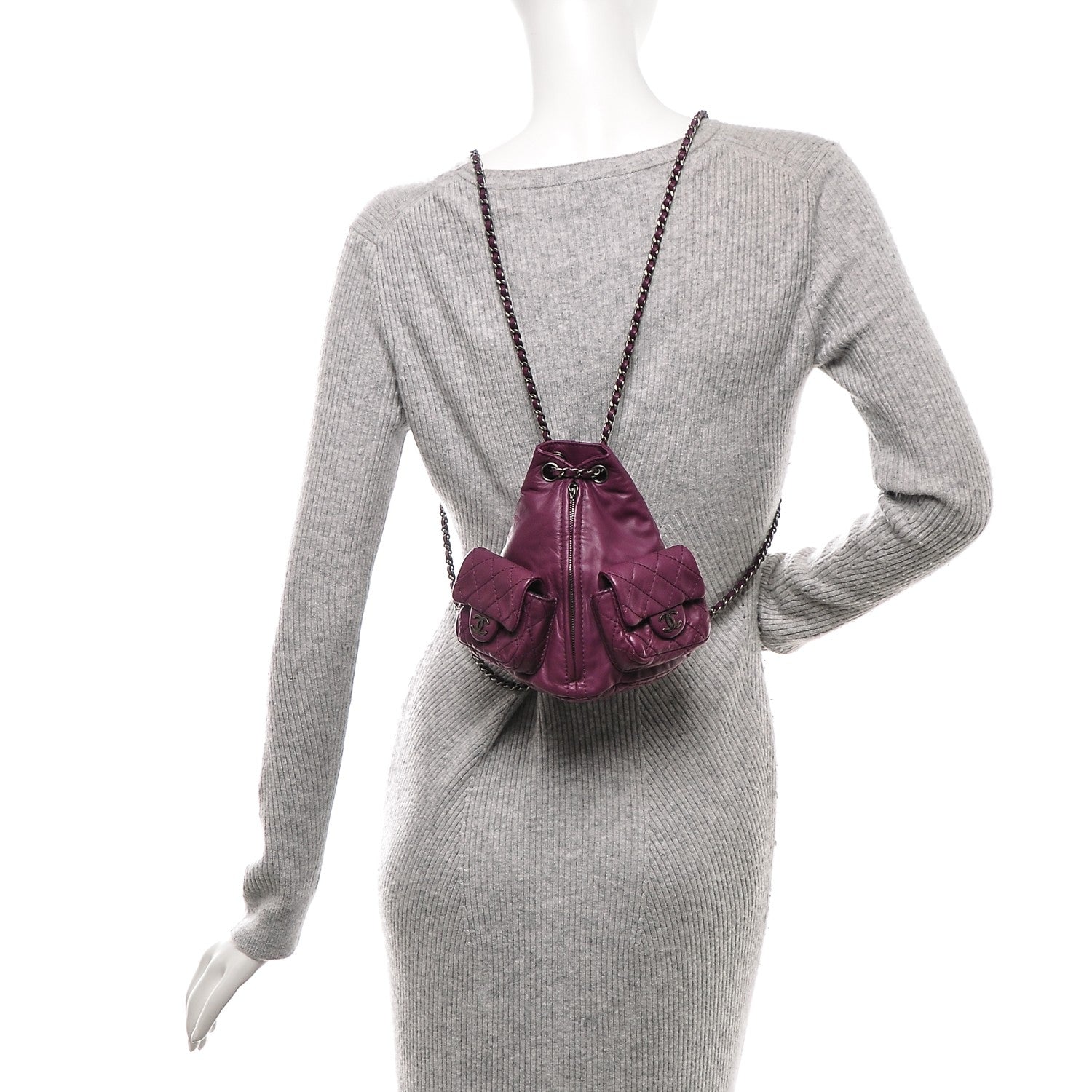 Chanel Calfskin Mini Backpack Is Back Plum 2 of 7