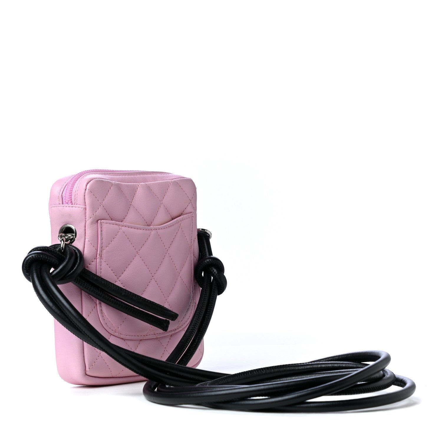 Chanel Calfskin Quilted Small Cambon Messenger Pink Black 2 of 5