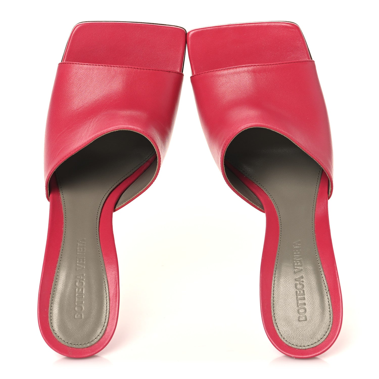 Bottega Veneta Lambskin Stretch Mule Sandals 38.5 Sunburst 2 of 9
