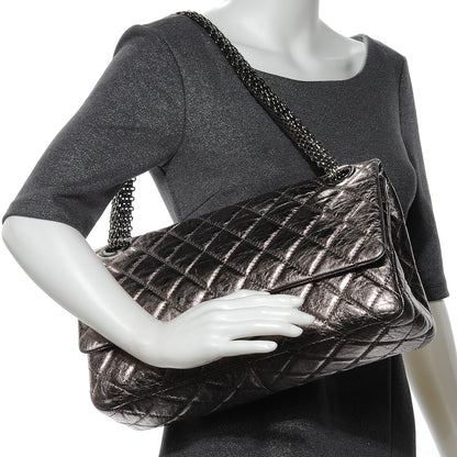 Chanel Aged Calfskin 2.55 Reissue 228 Flap Dark Silver 2 of 7