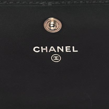 Chanel Calfskin Quilted Cambon Gusset Flap Wallet Black 6 of 14