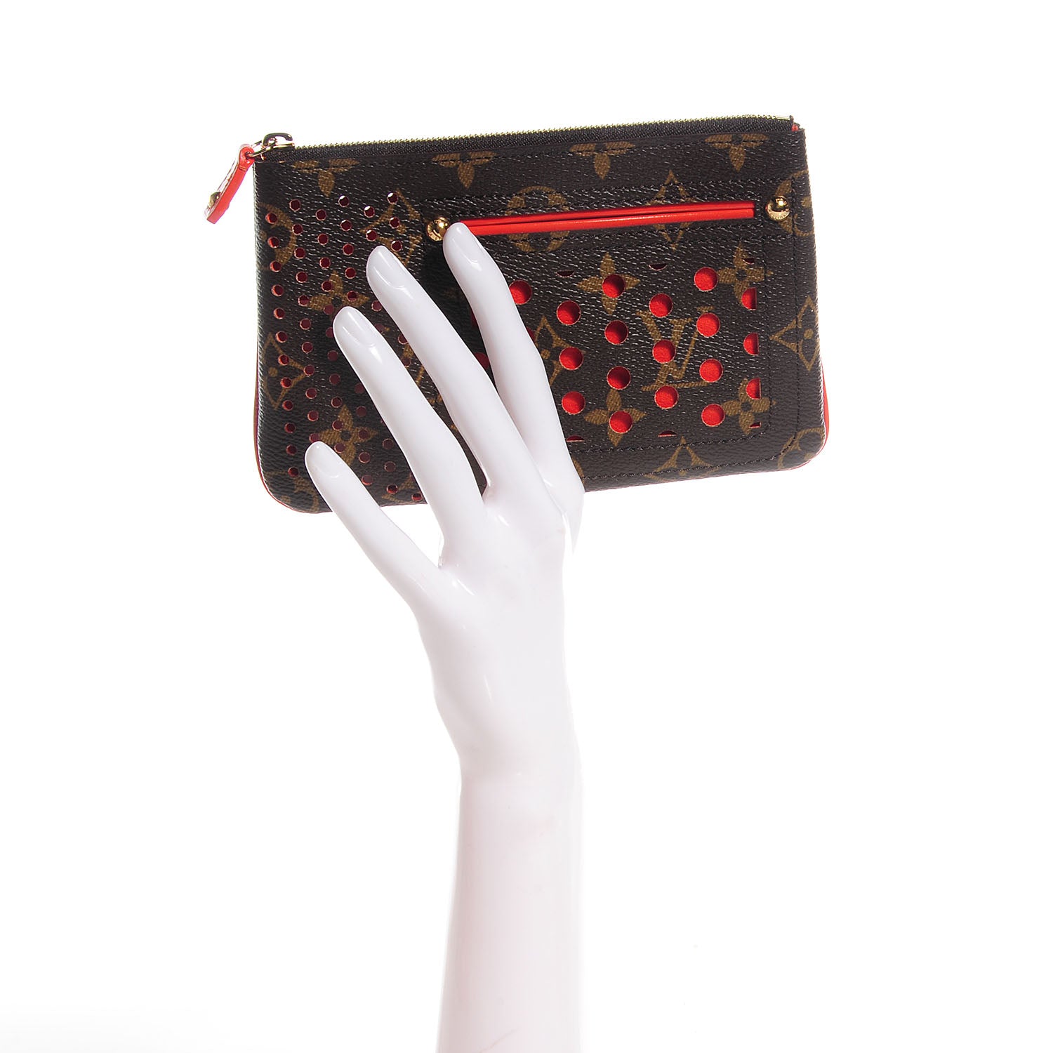 Louis Vuitton Monogram Perforated Pochette Plat Orange 2 of 7
