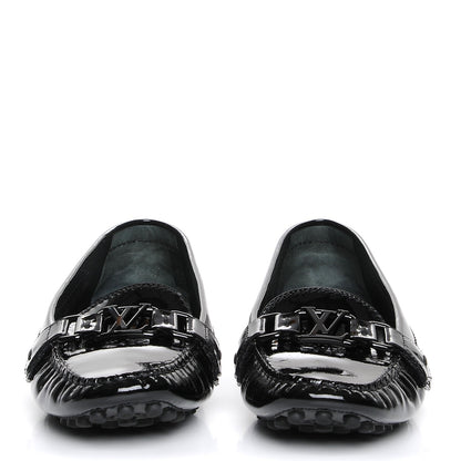 Louis Vuitton Patent Calfskin Oxford Loafers 40 Black 2 of 9