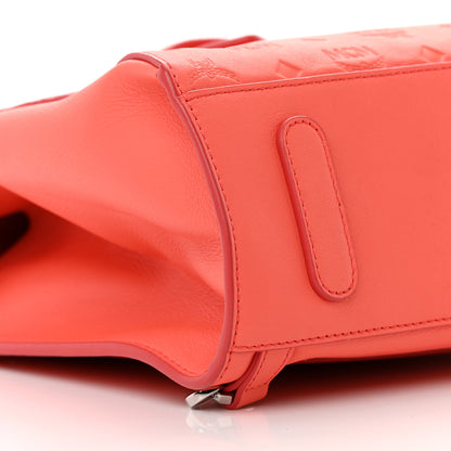 MCM Calfskin Ottomar Monogram Essential Small Backpack Hot Coral 19 of 19