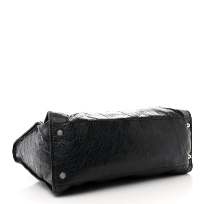 Balenciaga Agneau Giant 21 Silver Hardware Weekender Black 4 of 13