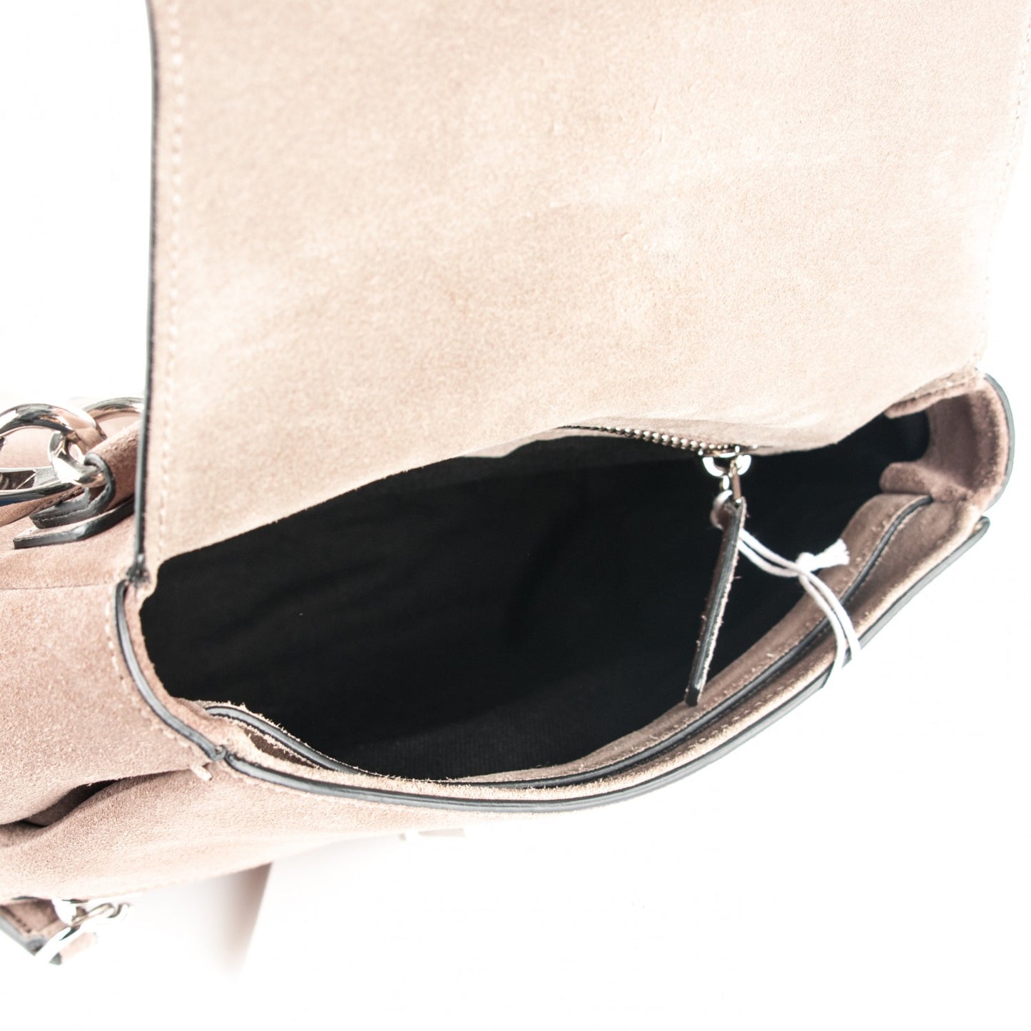 Suede Mini Pandora Pure Flap Bag Taupe