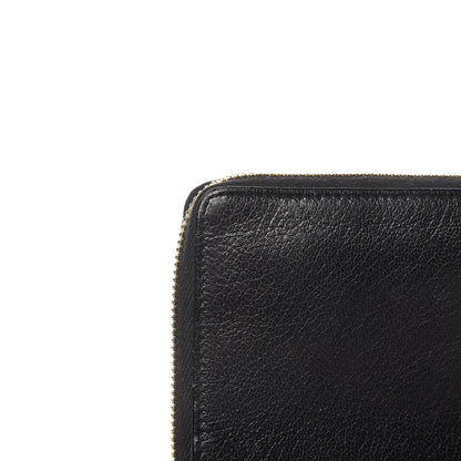 Balenciaga Chevre Gold Metallic Edge Hardware Zip Around Wallet Black 8 of 10
