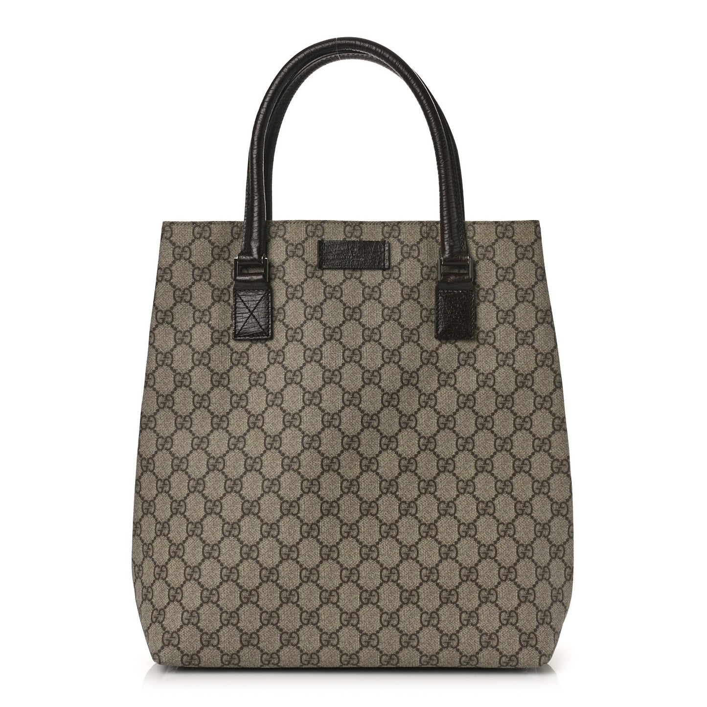GG Plus Monogram Vertical Tote Dark Brown