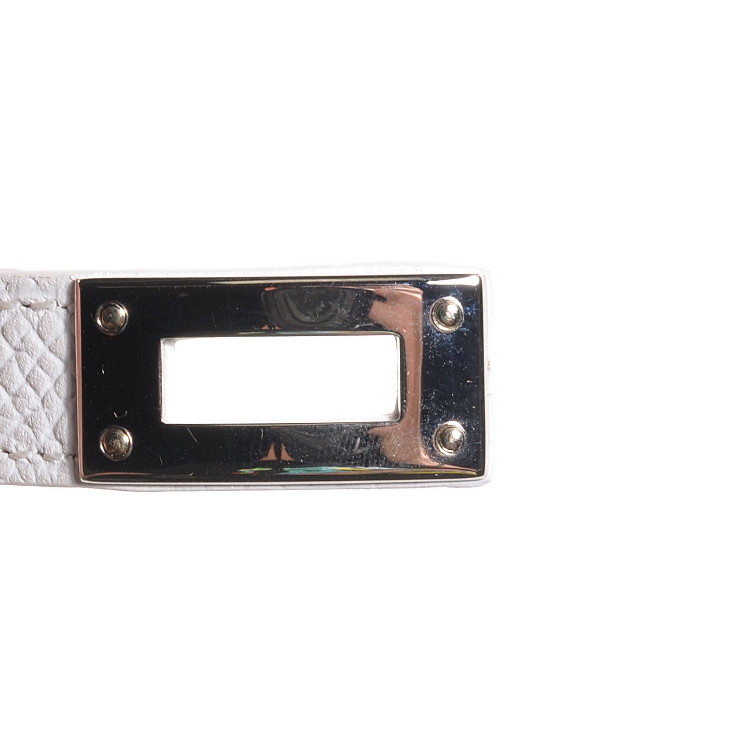 Hermes Epsom Kelly Double Tour Bracelet Medium White 4 of 8