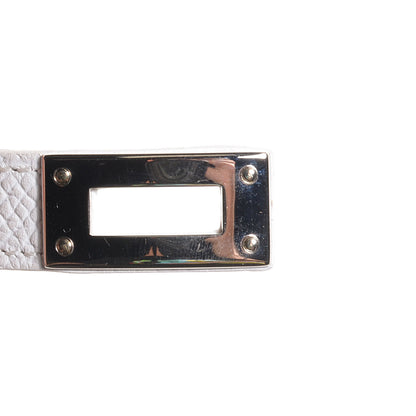 Hermes Epsom Kelly Double Tour Bracelet Medium White 4 of 8