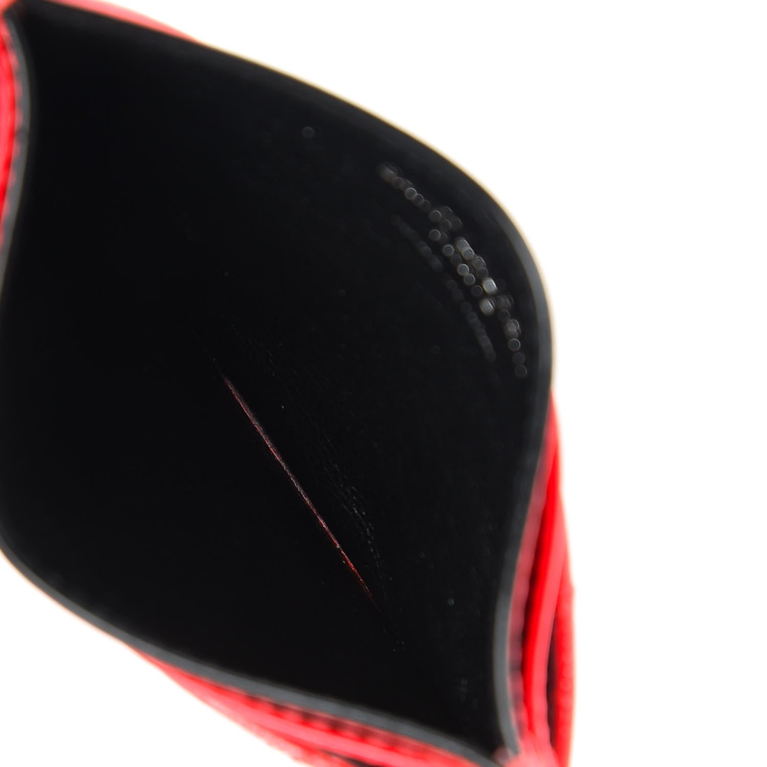 Saint Laurent Patent Grain De Poudre Matelasse Chevron Monogram Credit Card Case Neon Pink 5 of 9