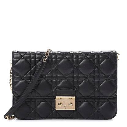 Christian Dior Lambskin Cannage Miss Dior Promenade Pouch Black 1 of 14