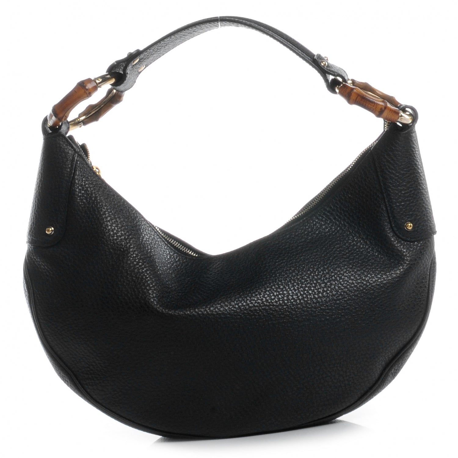 Gucci Monogram Bamboo Ring Hobo Black 1 of 8