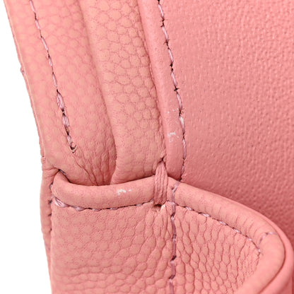 Chanel Caviar Flat Chevron Quilted Medium Double Flap Pink 12 of 12
