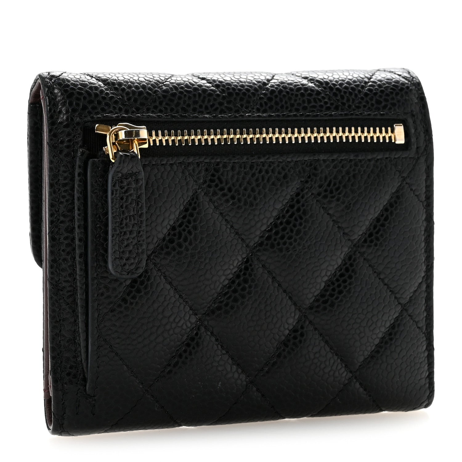 Chanel Caviar Quilted Compact Flap Wallet Black 3 of 11