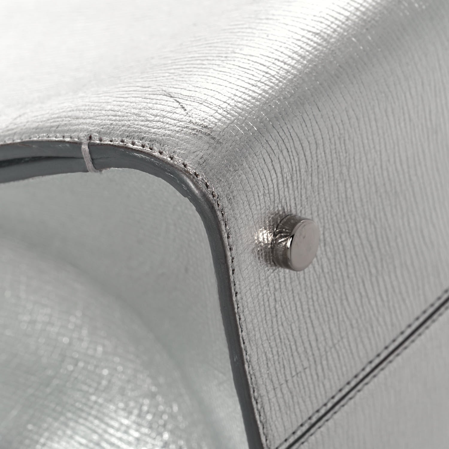 Christian Dior Metallic Goatskin Medium Diorever Flap Silver 10 of 16