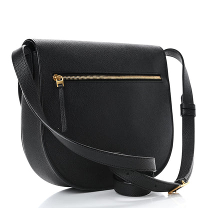 Celine Grained Calfskin Compact Trotteur Black 2 of 6