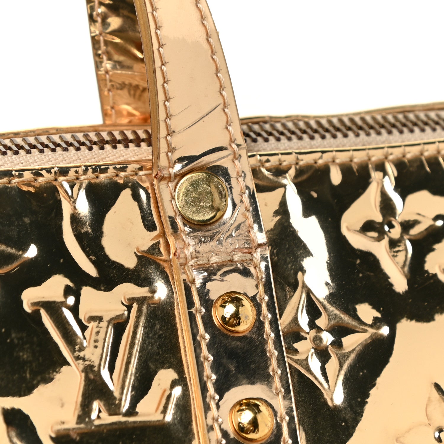 Louis Vuitton Monogram Miroir Bellevue PM Dore Gold 16 of 22