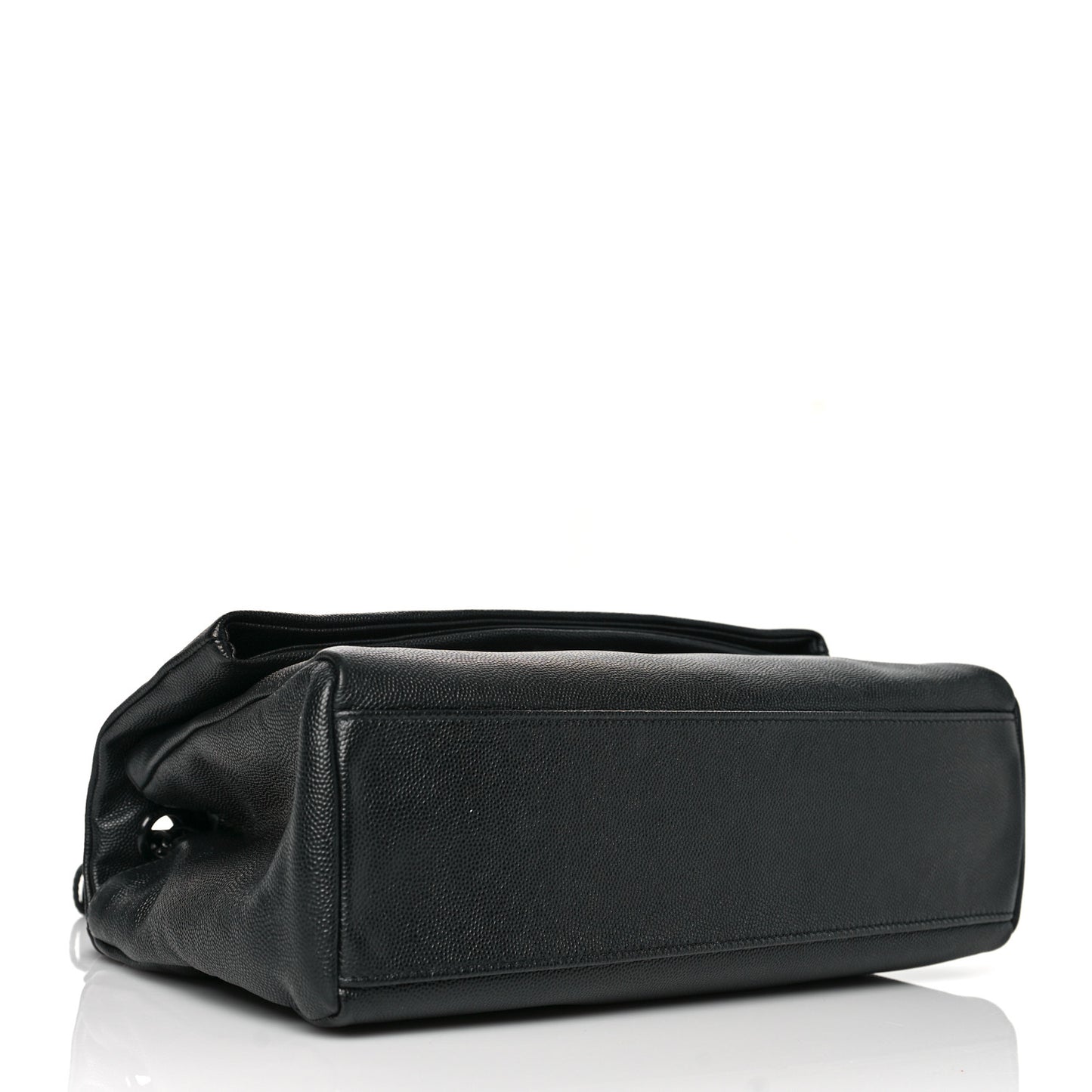 Grain De Poudre Medium West Hollywood Monogram Fold-Over Black