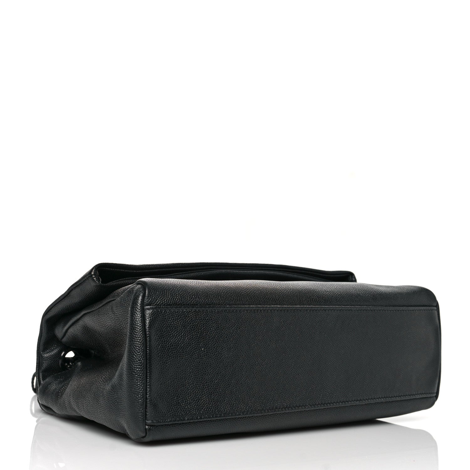 Saint Laurent Grain De Poudre Medium West Hollywood Monogram Fold-Over Black 5 of 10