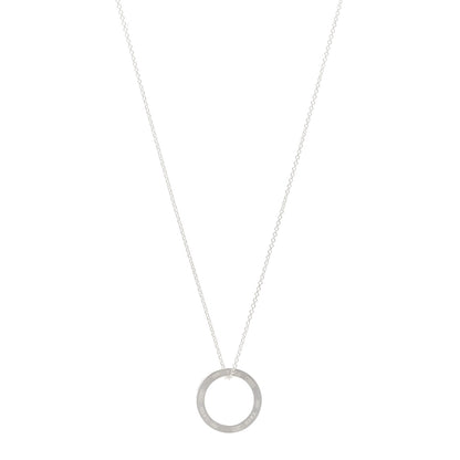 Tiffany Sterling Silver 1837 Circle Pendant Necklace 1 of 4