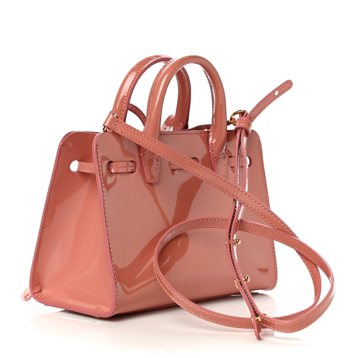 Patent Mini Mini Sun Bag Blush