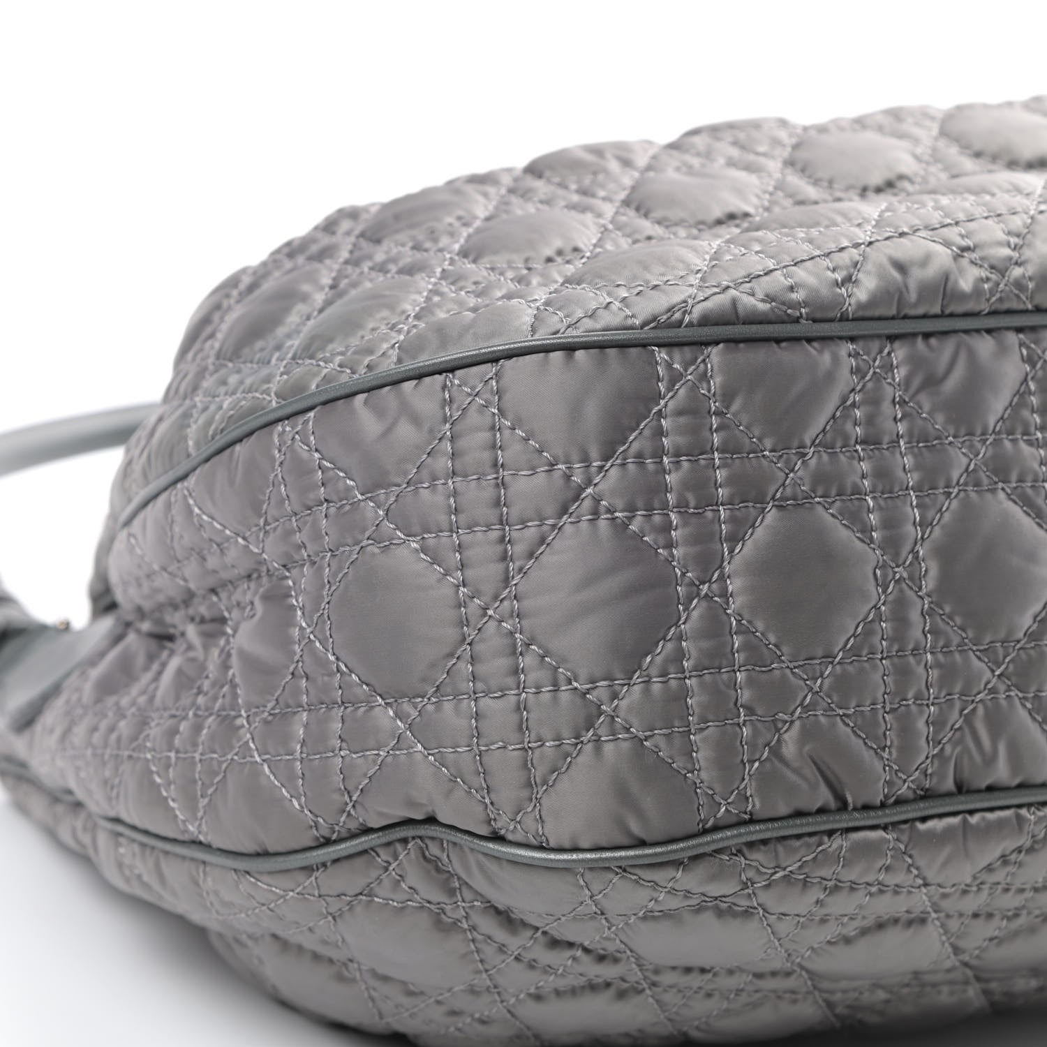 Christian Dior Satin Cannage Charming Hobo Grey 9 of 15