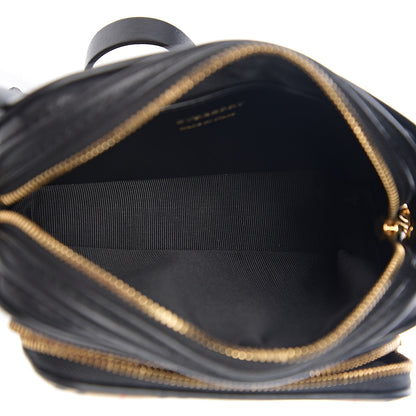 Burberry 1983 Knight Check Smooth Calfskin Link Camera Bag Black 4 of 9